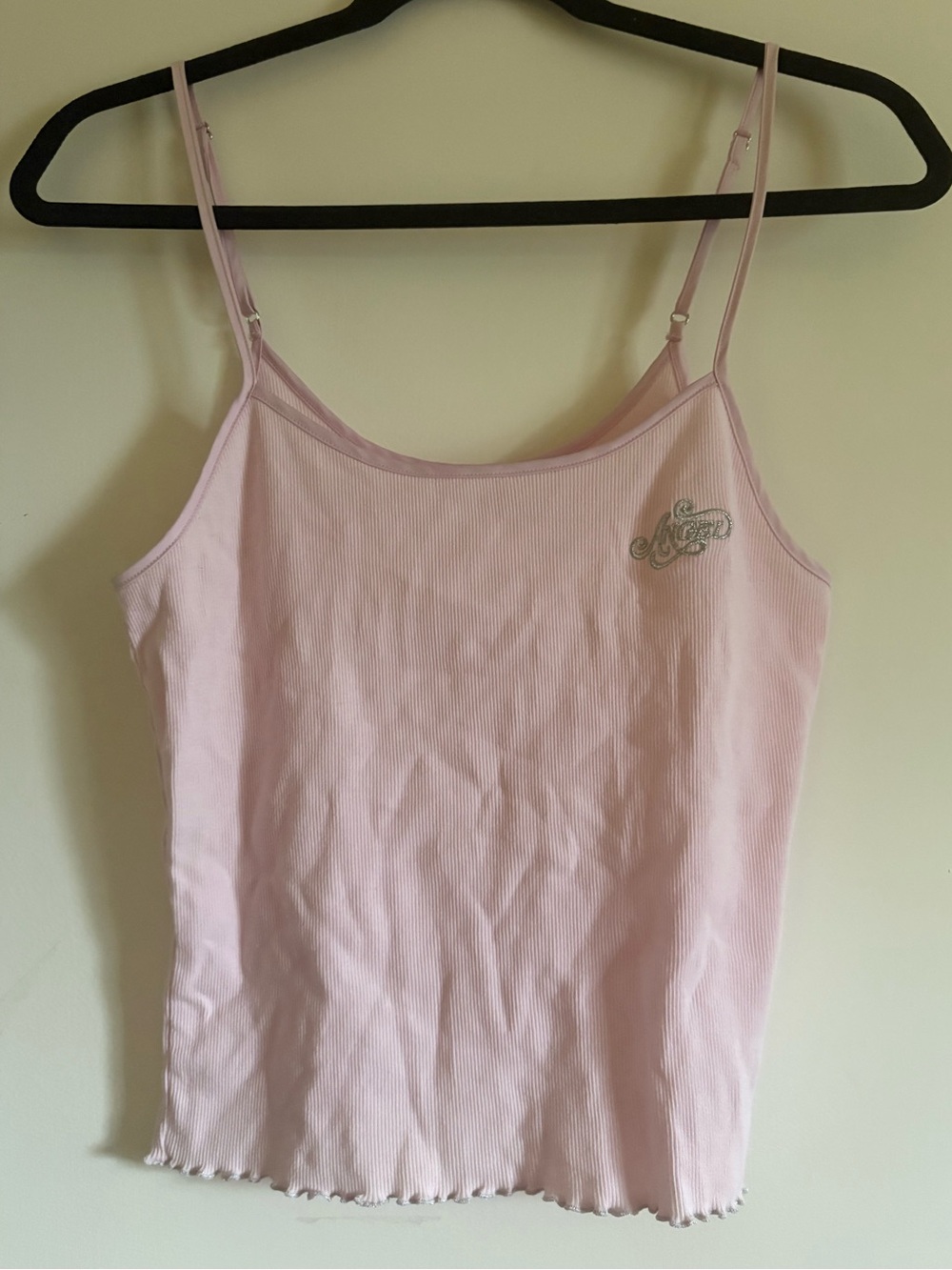 Victoria’s Secret Women's Light Pink Ribbed Cami Tank Top